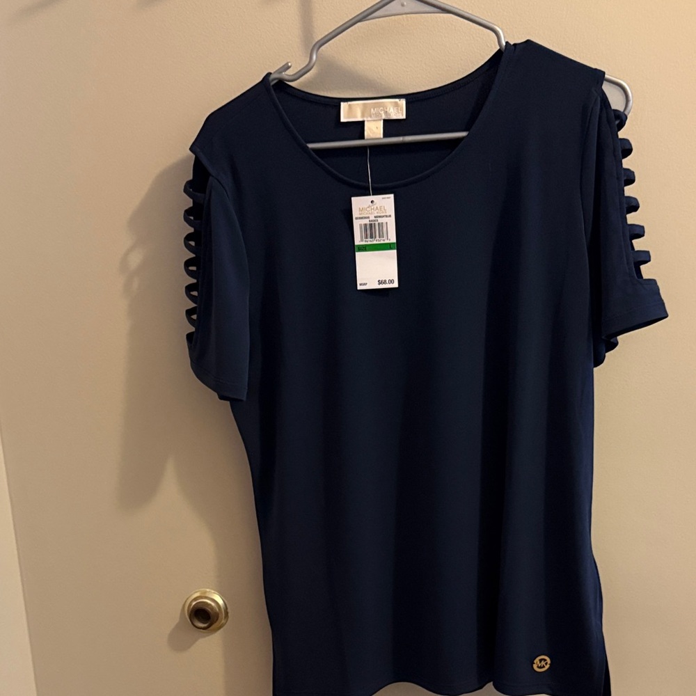 Michael Kors short ladder sleeve top. NWT